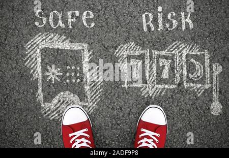 choice between risk and chance Stock Photo - Alamy