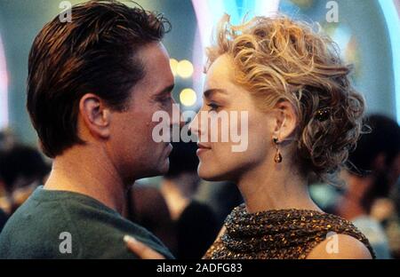 BASIC INSTINCT 1992 TriStar Pictures film with Sharon Stone and Michael Douglas Stock Photo
