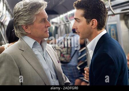 WALL STREET: MONEY NEVER SLEEPS 2010 film with Michael Douglas at left and Shia LaBeouf Stock Photo