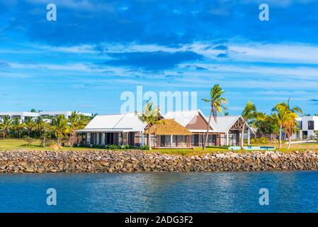 Landscape near the port of Denarau, Nadi - Fiji. Copy space for text Stock Photo