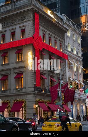 Cartier Flagship Store Front on Fifth Avenue Holiday Season NYC