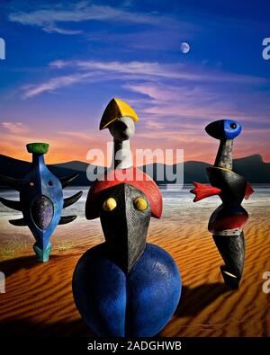 CONTEMPORARY ART: The Three Graces Stock Photo