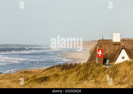 Sylt, Kampen, Haus Kliffende, Dünen, Meer Stock Photo - Alamy