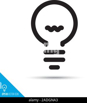 Light bulb line icon. Creativity, insight or help vector symbol. User interface pictogram for web and apps. Stock Vector