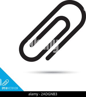 Paper clip line icon. Notes and attachments vector symbol. User interface pictogram for web and apps. Stock Vector