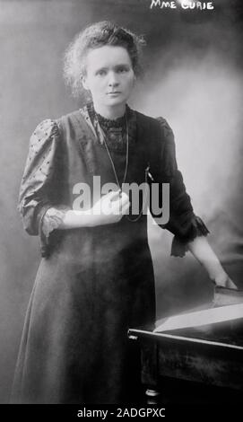 Marie Curie (1867-1934), Polish-French physicist. Together with her husband Pierre, Marie isolated the radioactive elements polonium and radium in 189 Stock Photo