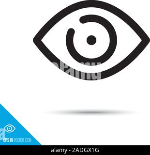 Visibility line icon. Opened eye. Cybersecurity vector symbol. User interface pictogram for web and apps. Stock Vector