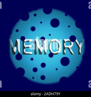 Alzheimer's disease. Conceptual computer artwork representing the memory loss associated with Alzheimer's disease and senility. Alzheimer's is the mos Stock Photo