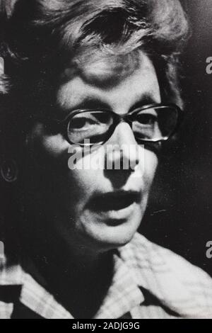 Fine black and white art photography from the 1970s of a portrait of a middle aged woman Stock Photo