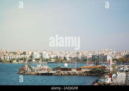 General view of Canakkale city in Turkey. Canakkale is a popular tourist attraction in Turkey. Travel and Vacation concept. Stock Photo