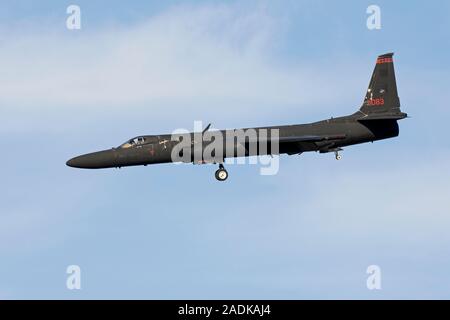 Lockheed U-2S Dragon Lady 80-1083 of the 9th Reconnaissance Wing, United States Air Force's Air Combat Command, based at Beale AFB seen at Fairford Stock Photo