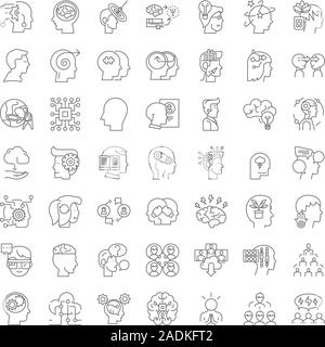 Rights linear icons, signs, symbols vector line illustration set Stock ...