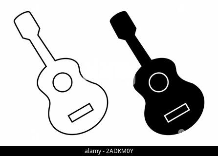 Acoustic guitar icons Stock Vector