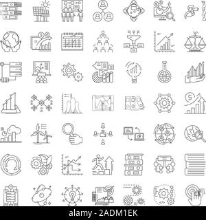 Security linear icons, signs, symbols vector line illustration set ...