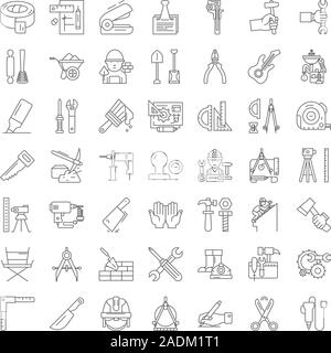 Diy line icons, signs, symbols vector, linear illustration set Stock ...