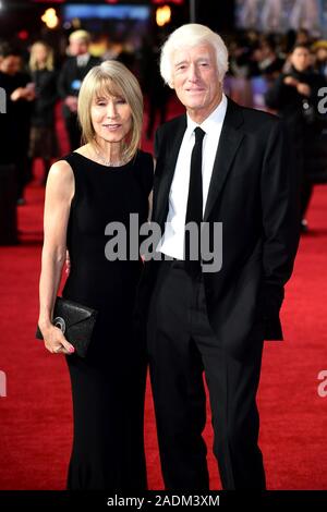 Roger Deakins (right) and Isabella James Purefoy Ellis attending the 1917 World Premiere at Leicester Square, London. Stock Photo