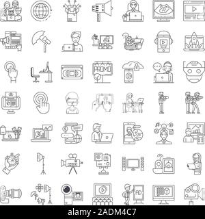 Film production process linear icons set Stock Vector Image & Art - Alamy