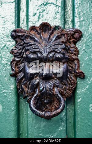 Door knocker, Calle de la Luna (Calle Luna), Old San Juan, Puerto Rico Stock Photo