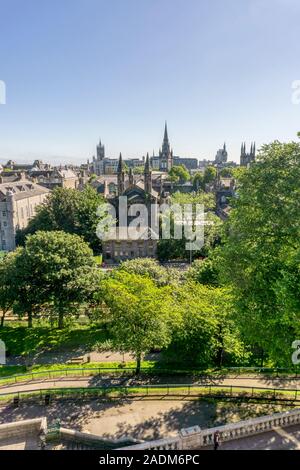 Aberdeen skyline with Uniion Terrace Gardens in foreground. Stock Photo