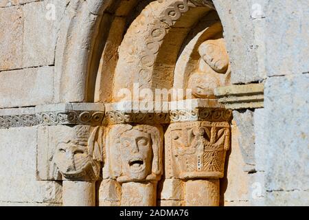 Ermita San Pantaleon, San Pantaleon de Losa, Losa Valley, Las Merindades, Burgos, Castilla y Leon, Spain, Europe Stock Photo