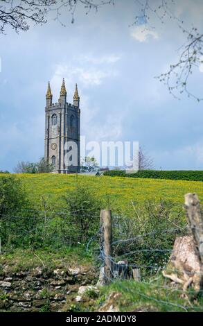 The Church of Saint Pancras, Widecombe-in-the-Moor, Devon, England, also known as the Cathedral of the Moor Stock Photo