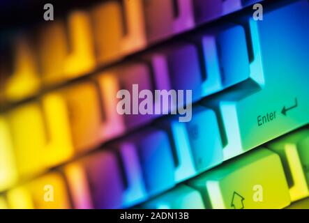 Computer keyboard, close-up. Stock Photo