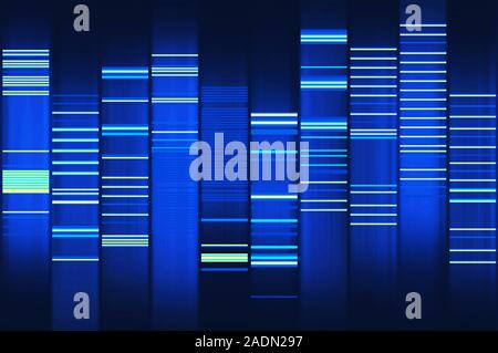 Website source code visualisation, computer artwork. This image was created using WEB2DNA software which is able to transform the source code of a web Stock Photo