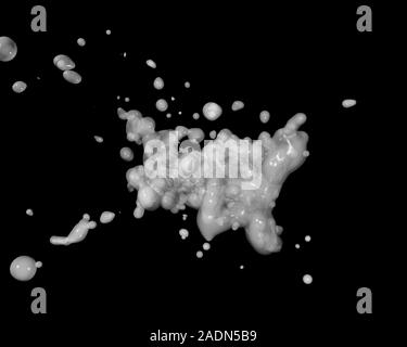 Air traffic visualisation. Computer artwork of air traffic over the USA. This image is one frame from an animation of air traffic over a 24-hour perio Stock Photo