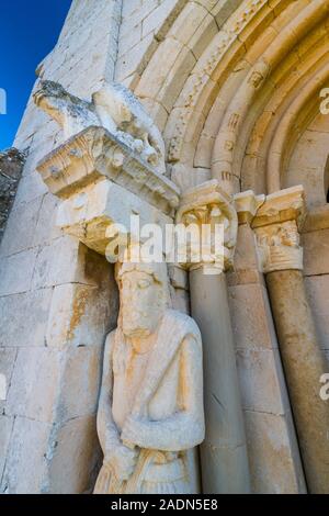 Ermita San Pantaleon, San Pantaleon de Losa, Losa Valley, Las Merindades, Burgos, Castilla y Leon, Spain, Europe Stock Photo