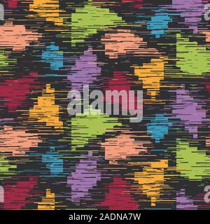 Techno glitch error bug seamless pattern swatch Stock Vector