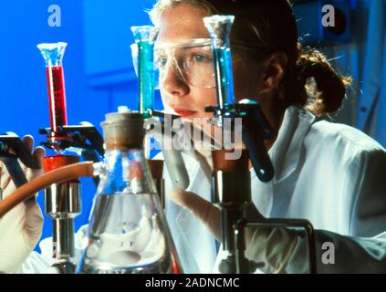 Chemist at work in a laboratory. Stock Photo