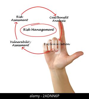Diagram of risk management Stock Photo