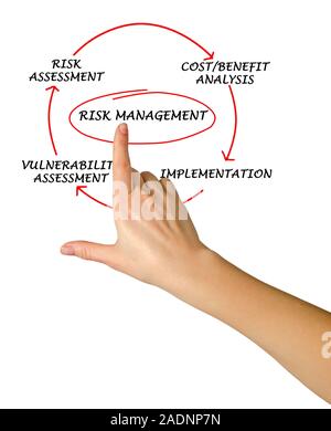 Diagram of risk management Stock Photo