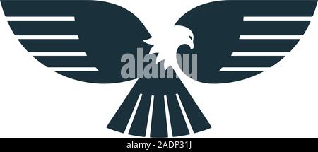 Eagle spread its wings and looking around. Eagle vector icon. Stock Vector