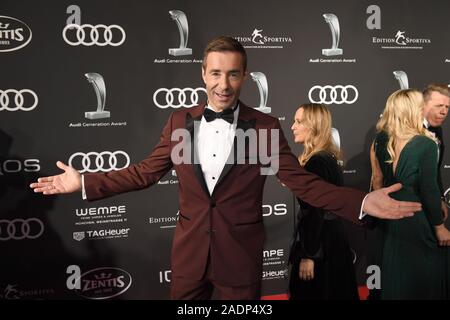 Munich, Germany. 04th Dec, 2019. The presenter Kai Pflaume stands on the red carpet at the Audi Generation Award in the Bayerischer Hof. Credit: Felix Hörhager/dpa/Alamy Live News Stock Photo