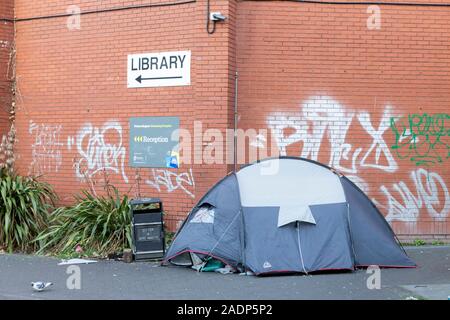 people living in tents on the street in Brighton in the 5th richest country in the world Stock Photo