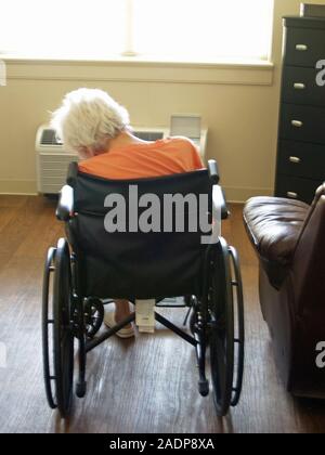 Alzheimer's patient in nursing home Stock Photo