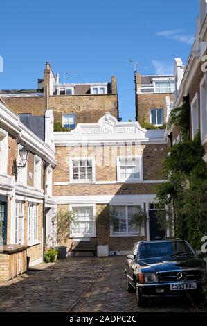 Denbigh Mews, Denbigh Close, just off Portobello Road, Notting Hill, Royal Borough of Kensington and Chelsea, London W11, England, UK Stock Photo