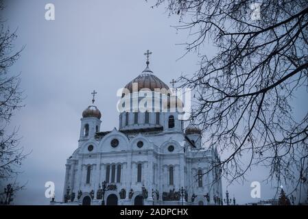 Cathedral of Christ the Saviour in Moscow, Russia Stock Photo