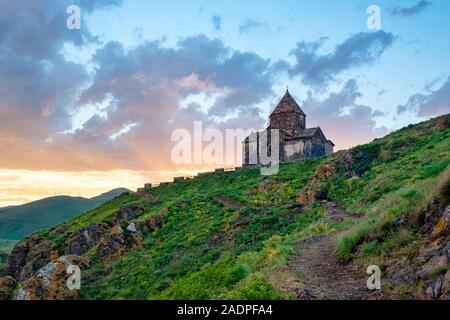 Sevanavank church on Lake Sevan at sunset, Sevan, Gegharkunik Province, Armenia