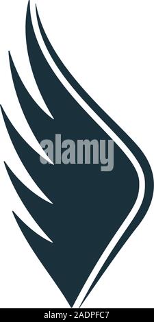 Wing template on white background. Eagle or angel wing icon. Stock Vector
