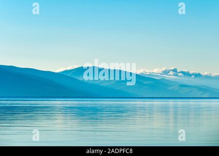Lake Sevan at dawn, Sevan, Gegharkunik Province, Armenia Stock Photo