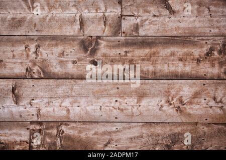 Brown painted natural wood with grains for background and texture. Stock Photo