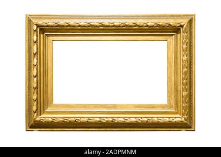 https://l450v.alamy.com/450v/2adpmnm/landscape-golden-decorative-picture-frame-isolated-on-white-background-with-clipping-path-2adpmnm.jpg