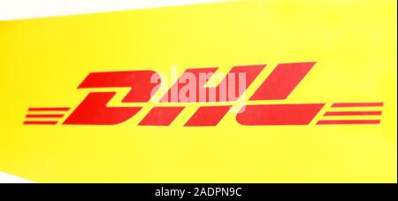 DHL logistic company sign on the delivery van at day time Stock Photo ...