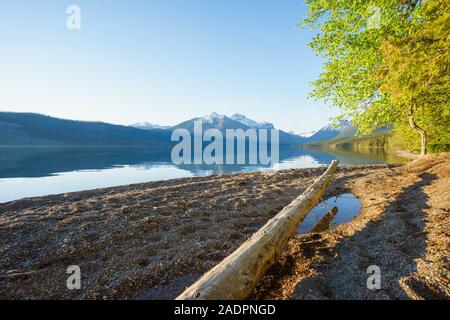 Lake McDonald in Glacier National Park, Montana Stock Photo