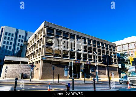 Brutalist style architecture, Minories Car Park in London, UK Stock Photo