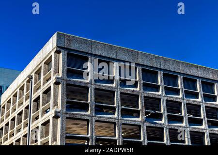 Brutalist style architecture, Minories Car Park in London, UK Stock Photo