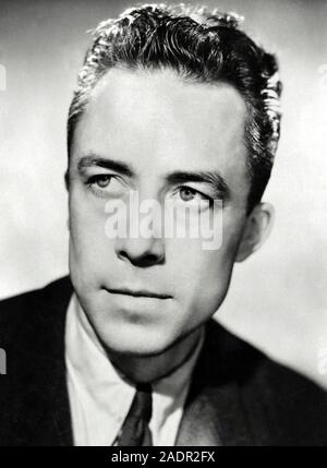 Albert Camus (1913-1960) French Algerian philosopher and author who won the Nobel Prize in Literature in 1957. Studio photograph taken circa 1948. Stock Photo