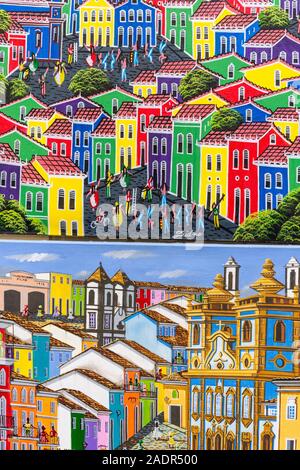 View to beautiful and colorful art paintings for sale in the